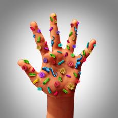 Germs on a hand